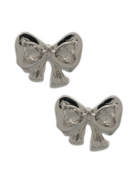 Regal Crystal Accent Bow Earrings